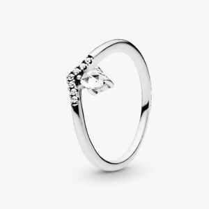 Pandora Elegant Silver Ring with Crystal Accents